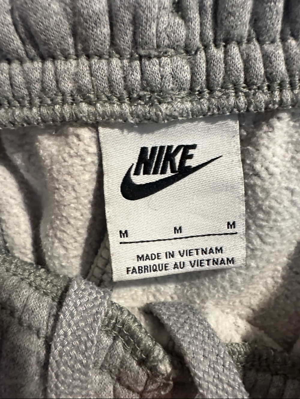 Nike Gray Mens Sweatpants with White Logo - Picture 3 of 4
